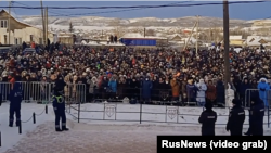 Протест в городе Баймак, Башкортостан, Россия