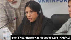 Никола Карим на пресс-конференции на тему «Как спасти Владислава Есипенко и других крымских журналистов, заключенных Россией». Киев, 5 октября 2023 года