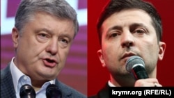 Петр Порошенко и Владимир Зеленский. Коллаж