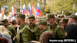 Митинг, посвященный проводам российским военнослужащих 47-й мотострелковой дивизии на войну в Украине, Севастополь, 27 сентября 2022