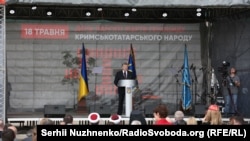 Петр Порошенко на акции памяти жертв геноцида крымскотатарского народа в Киеве, 18 мая 2018 года