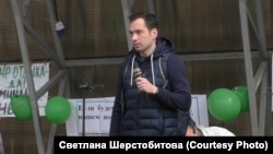 Алексей Ворсин на митинге в Заветах Ильича. 20 сентября 2020 года