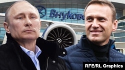 Rossiya - Vladimir Putin va Aleksey Navalniy - kollaj