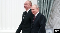 Rossiya prezidenti Vladimir Putin va Ozarbayjon prezidenti Ilhom Aliyev. Moskva, 22-aprel, 2024