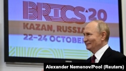 Россия президенти Владимир Путин Қозондаги БРИКС саммитида. 24 октябрь, 2024 