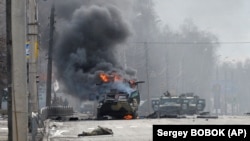 Харьковдаги жангларда ташлаб кетилган рус ҳарбий техникаси. 17 февраль, 2022