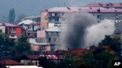 Bo‘lginchi Tog‘li Qorabog‘ mintaqasi markazi Stepanakert Ozarbayjon armiyasining artilleriya hujumidan so‘ng - 4 -noyabr, 2020